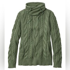L.L. Bean Women's Double L Mixed chunky Cable knit Sweater. Size Small.
